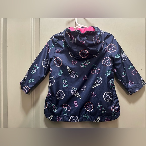 OshKosh Size 18 Months Navy Blue Print Raincoat EUC - Picture 2 of 9